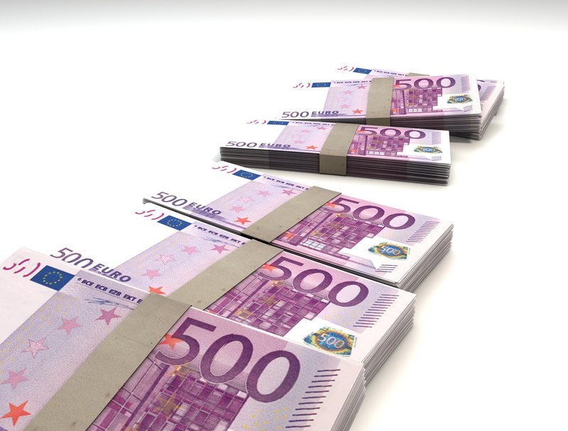 euro currency money finance wealth business 4k