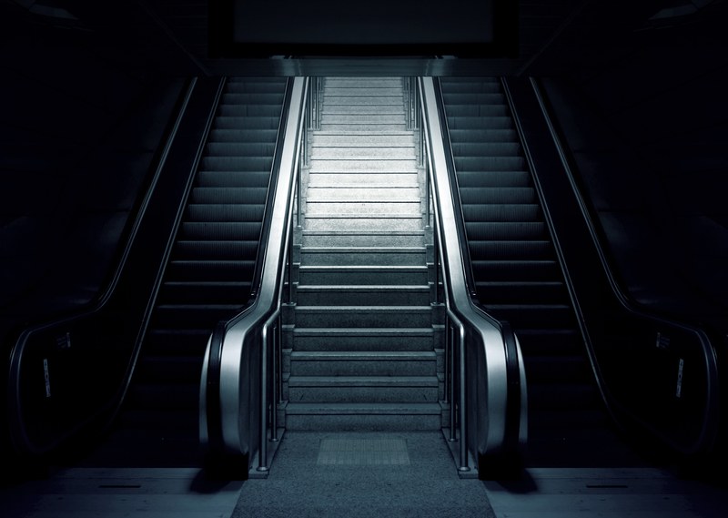 escalator metro stairs subway urban station 4k