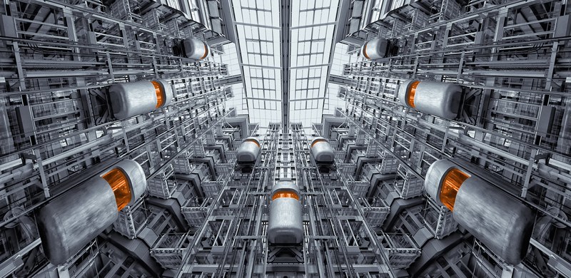elevator berlin ludwig erhard haus architecture 4k