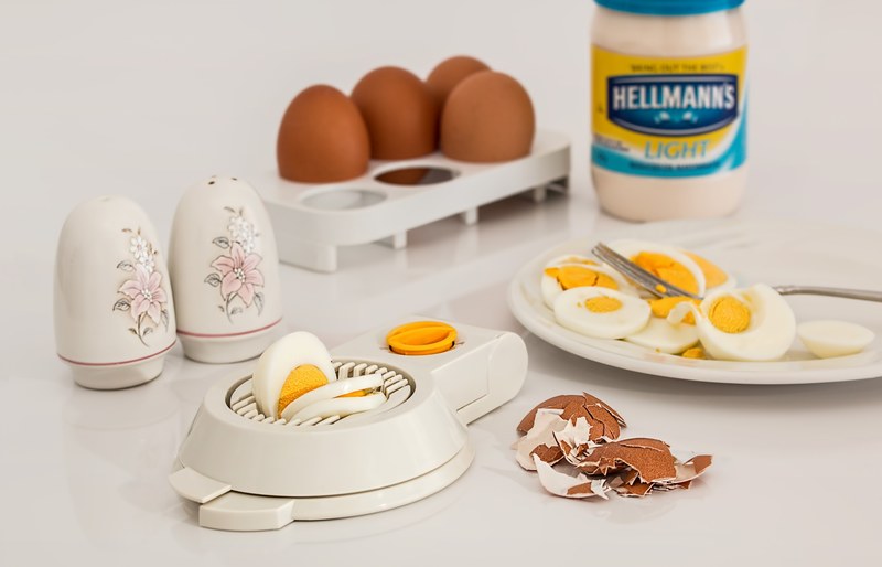 egg slicer egg hard boiled shell food protein 4k