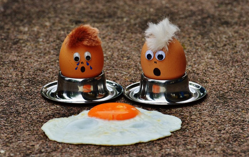 egg fried mourning fun funny cute food yolk 4k