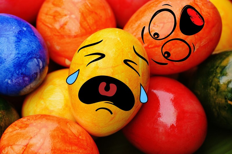 easter easter eggs smiley funny colorful 4k