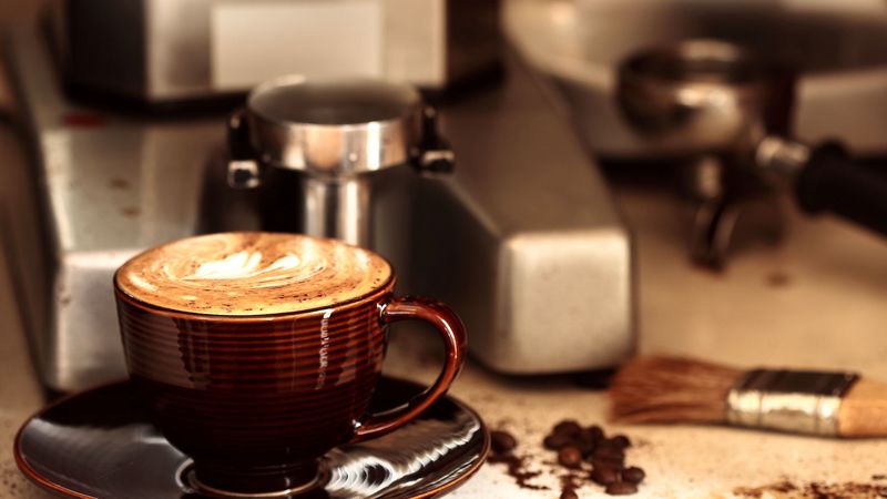 coffee maker, drink, cup, brush, 4k