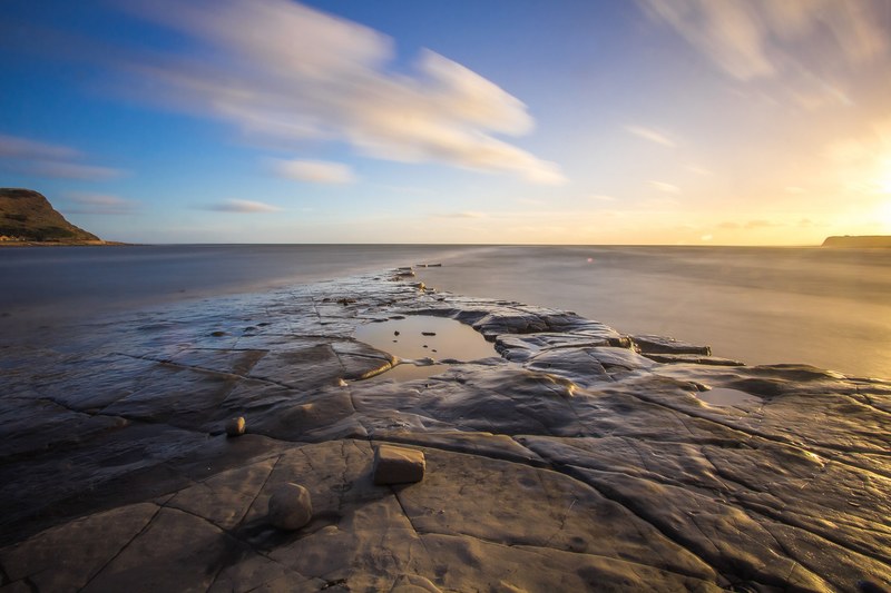 dorset bay sunset coast sea england 4k