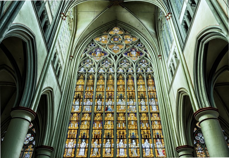dom church cathedral window germany 4k