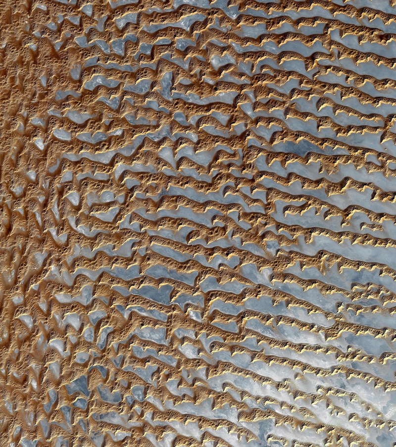 desert dunes sand dunes dune sea aerial view 4k