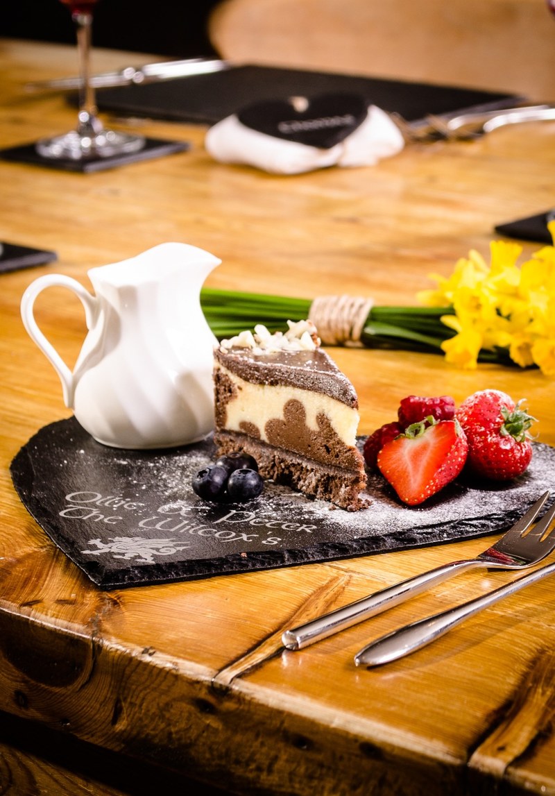 desert slate pudding dining food dessert sweet 4k
