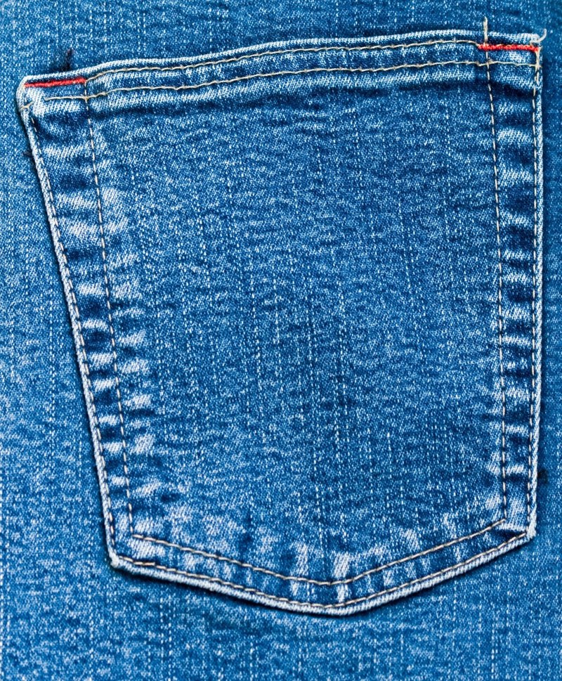denim jeans pocket back close up blue material 4k