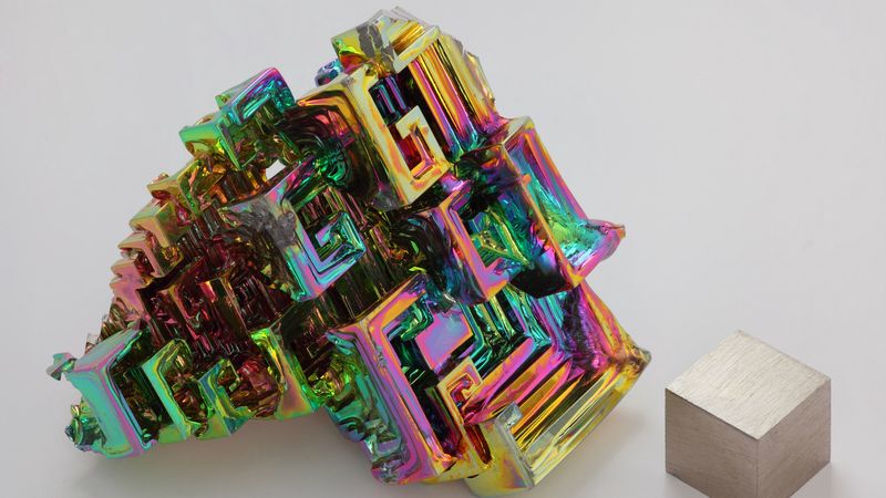 shape, form, multi-colored, stone, cubic, 4k