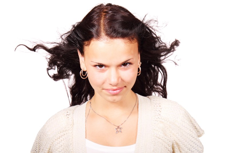 cute face fashion female girl hair isolated look 4k