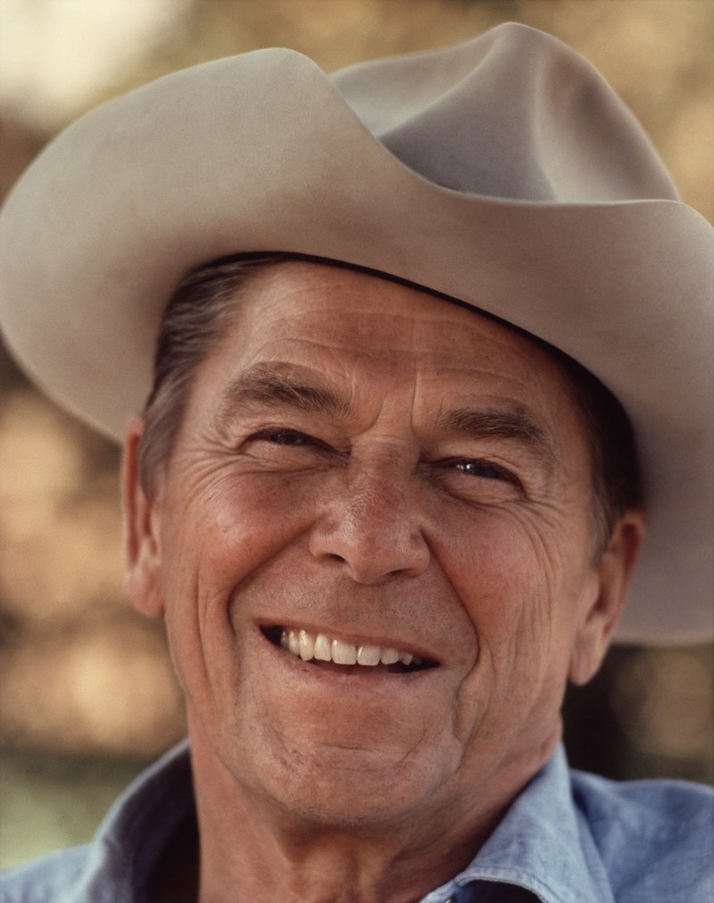 cowboy ronald reagan cowboy hat hat president 4k