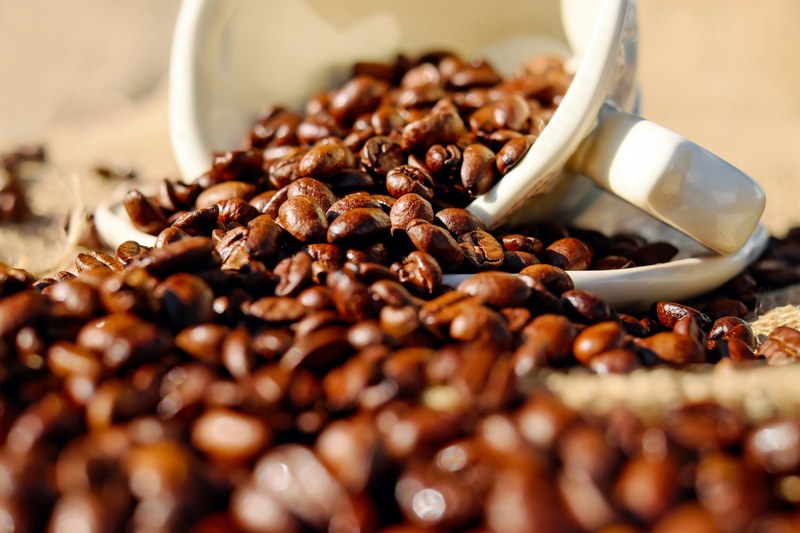 coffee coffee cup porcelain coffee beans beans 4k