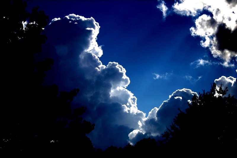 clouds sky blue weather climate rain cumulus 4k