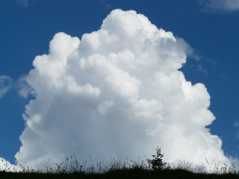 cloud cumulus clouds cumulus thunderstorm sky blue 4k