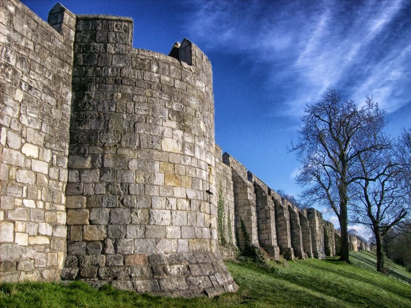 city walls york england great britain architecture 4k