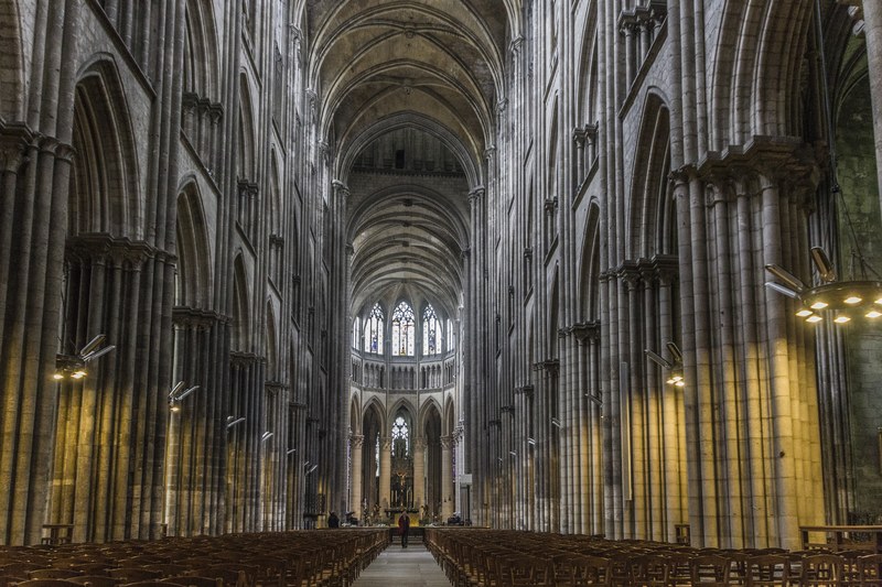 church gothic normandy building architecture 4k