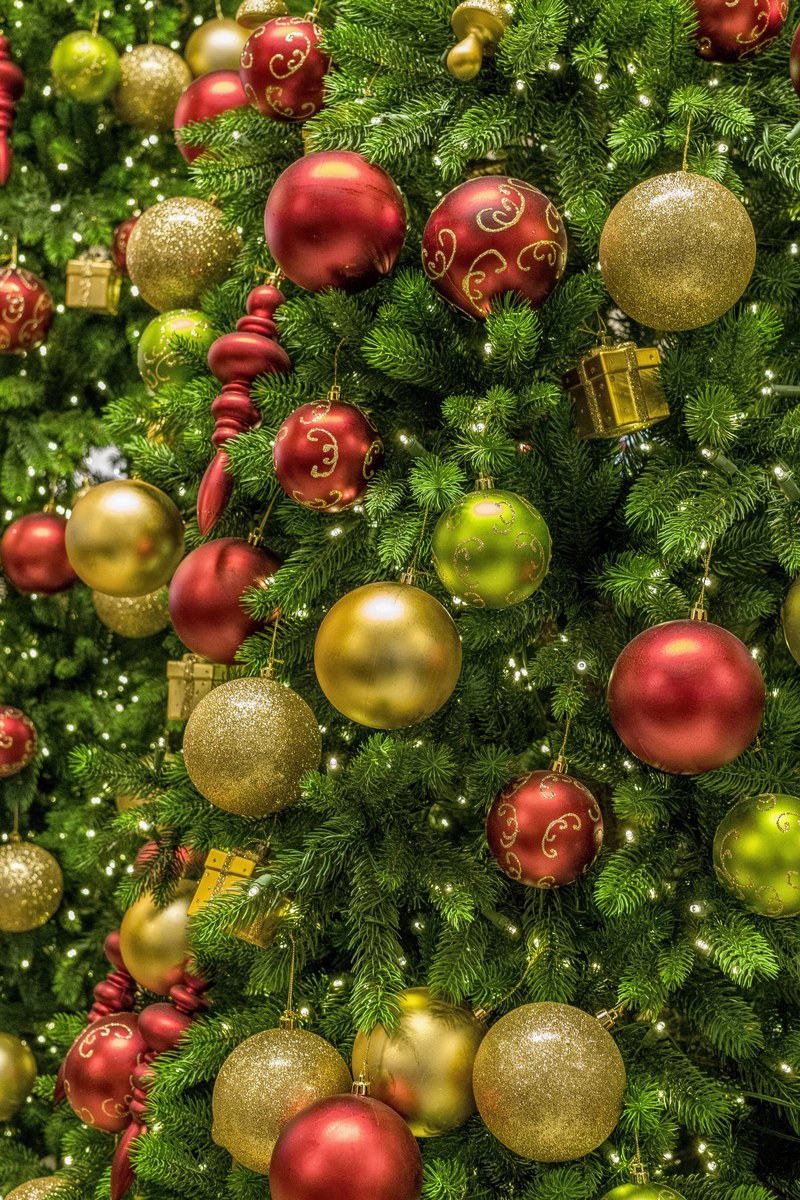 christmas tree ornament deco light decoration 4k
