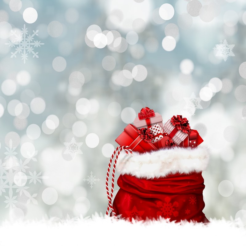 christmas gifts gift bag bag red surprise packed 4k