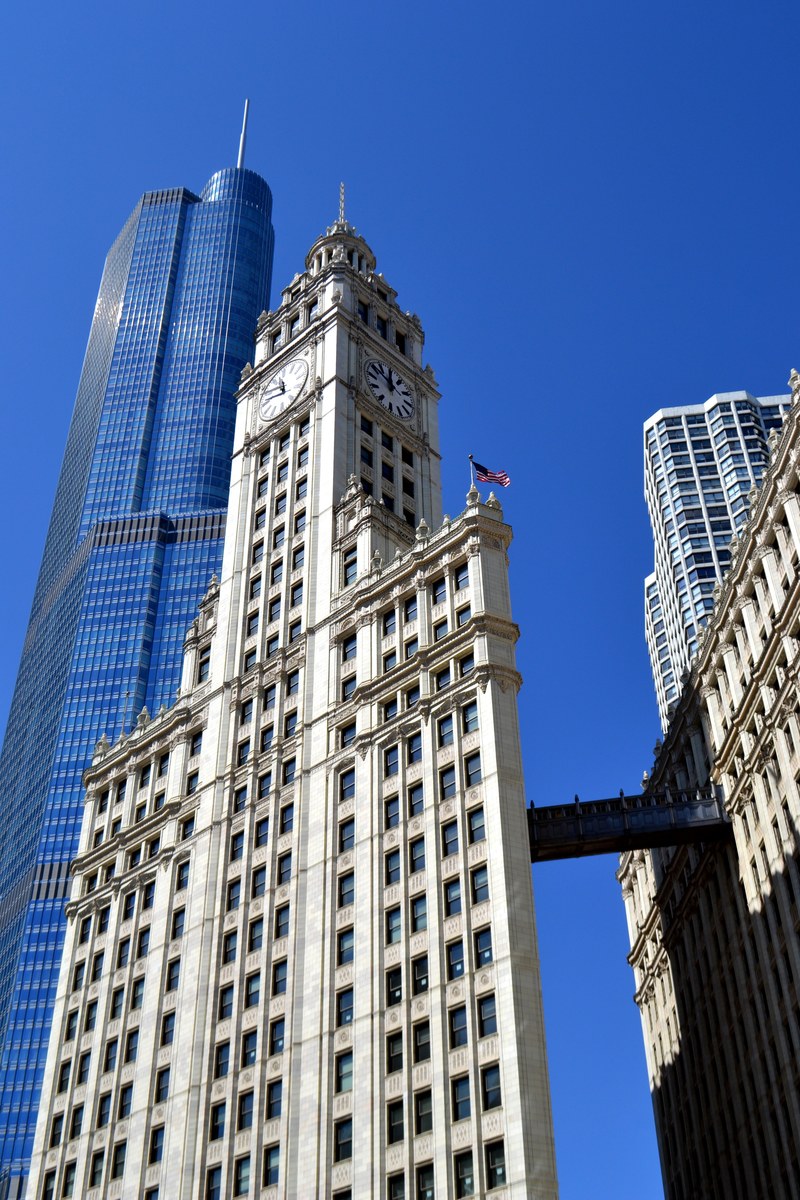 chicago skyscraper city high rise buildings 4k