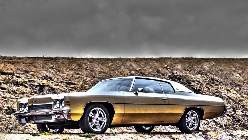 chevrolet impala 1972 car hdr veteran classic 4k