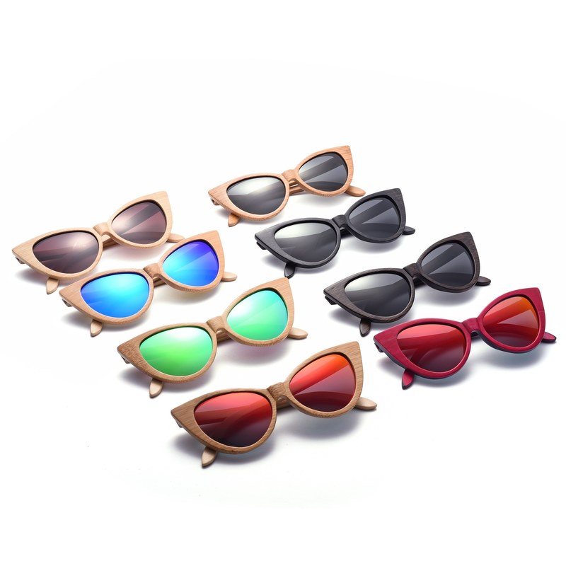 cat eye sunglasses wood sunglasses polarized lenses 4k