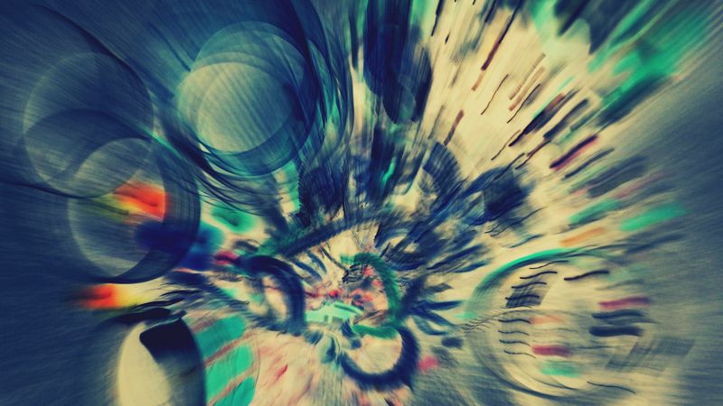 circles, light, glitter, dive, spin, paint, 4k