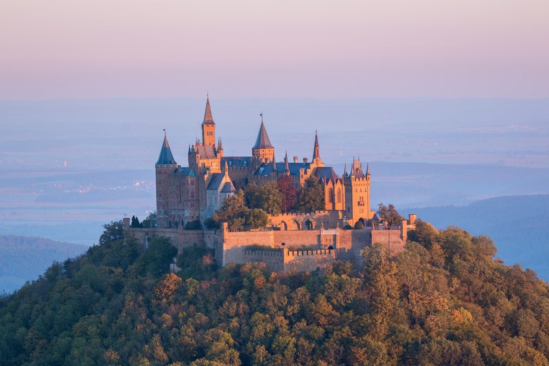 castle hohenzollern sunrise fortress morgenstimmung 4k