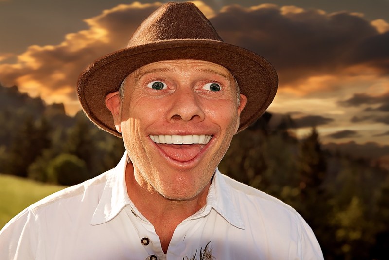 caricature man human person male hat comic funny 4k