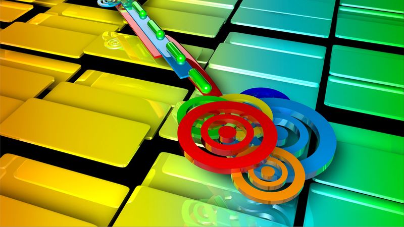 form, rainbow, circles, cubes, surface, 4k