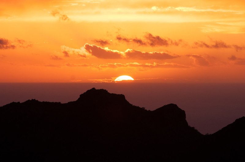 canary islands sunset tenerife clouds sky 4k