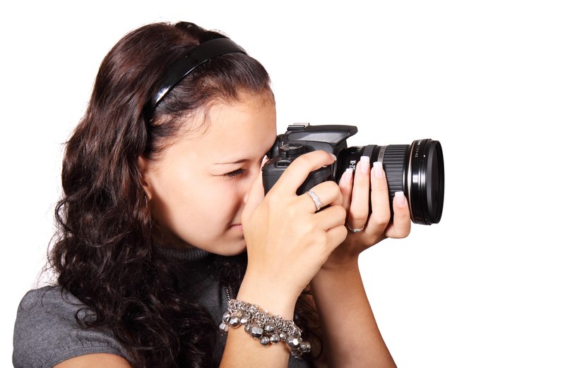 camera digital equipment female girl isolated 4k