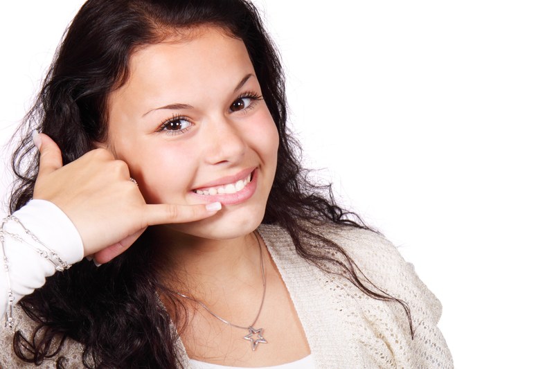 call communication contact face female gesture 4k