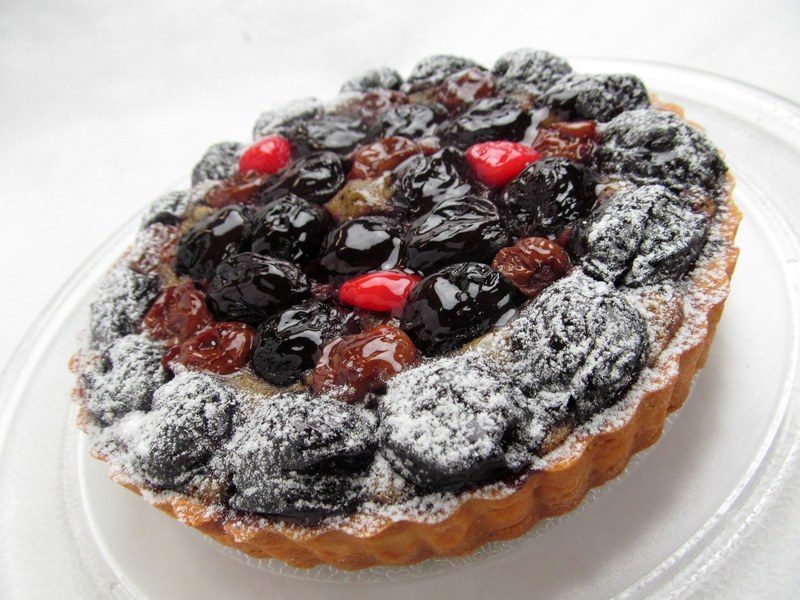 cake fruit cherry sweet tart cherries dessert 4k