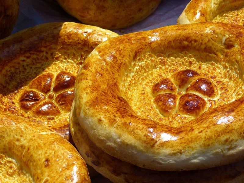 bread flat bread food bread stamp uzbekistan eat 4k