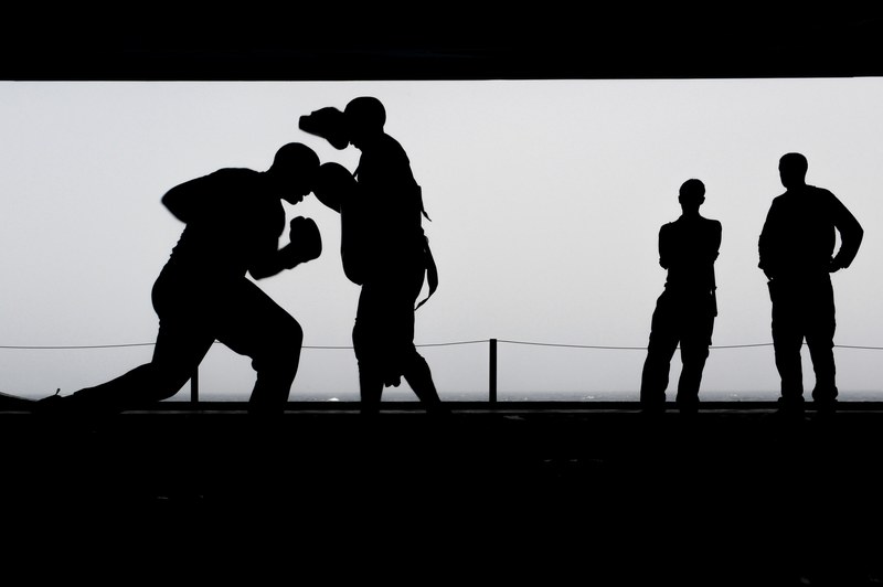 boxing training workout silhouettes exercise 4k
