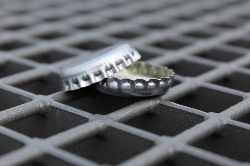 bottle caps sheet grid art 4k