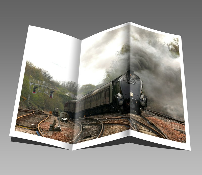 booklet pamphlet train engine locomotive steam 4k
