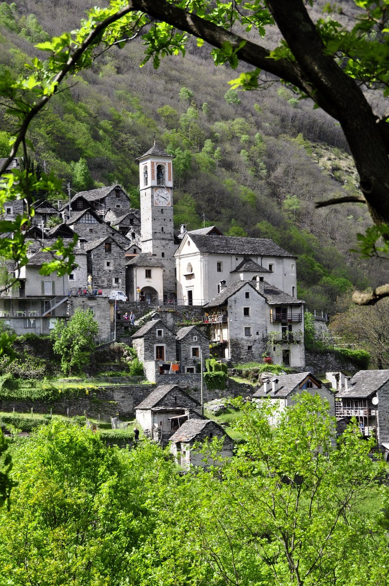bergdorf ticino alpine stone house switzerland 4k