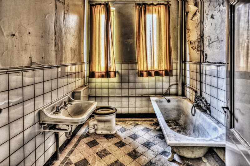 bath bathroom hdr monastery expired old 4k