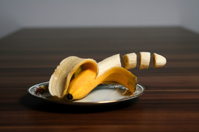 banana fruit yellow delicious fruits pieces parts 4k