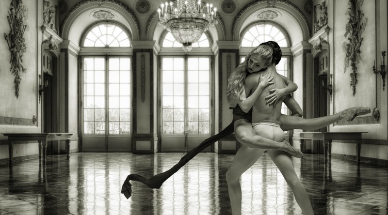 ballerina ballroom dancers human dance romance 4k