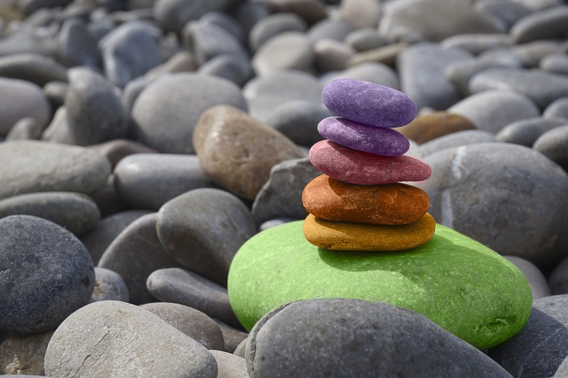 balance stones meditation zen stone garden sea 4k