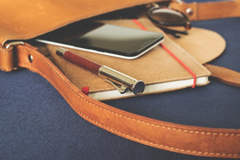 bag leather goods notebook accessories 4k