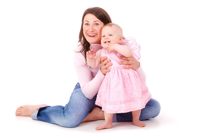 baby child cute family female happy isolated kid 4k