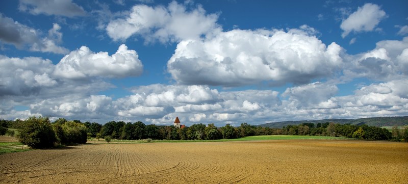 autumn landscape nature view heaven clouds sky 4k