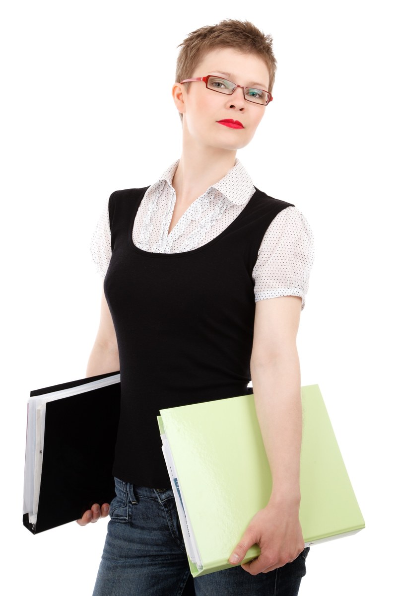 assistant business career employee female folder 4k