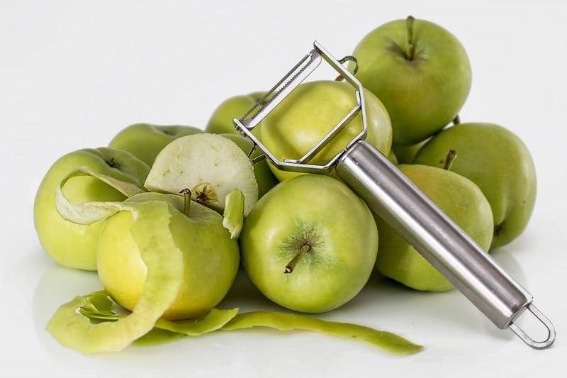 apple peeler fruit green healthy fresh diet peel 4k