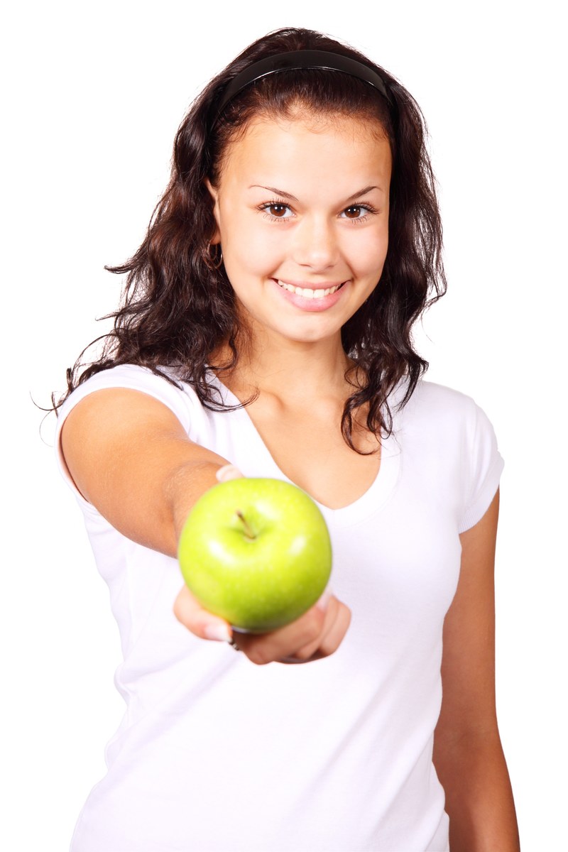 apple diet finger food fruit green hand healthy 4k