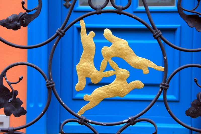 animal hare hare window gold 4k