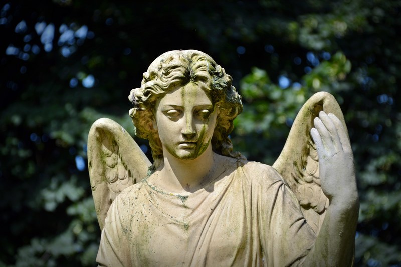 angel figure mourning hope sculpture face statue 4k